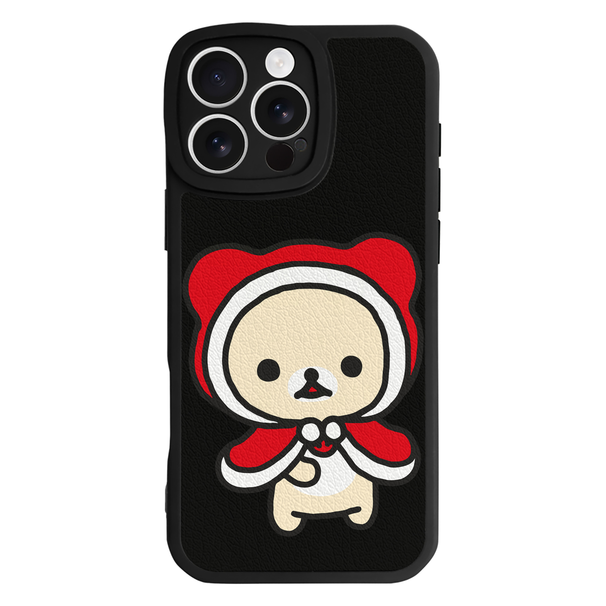 （画像用） リラックマ リラックマ キイロイトリ Rilakkuma Korilakkuma Kiiroitori 【iPhone 16シリーズ対応】シリコンスマホケース（レザー調） 材質：シリコン